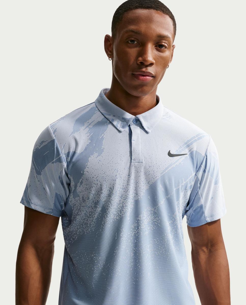 Polo de Homem Slam Azul / Preto-3