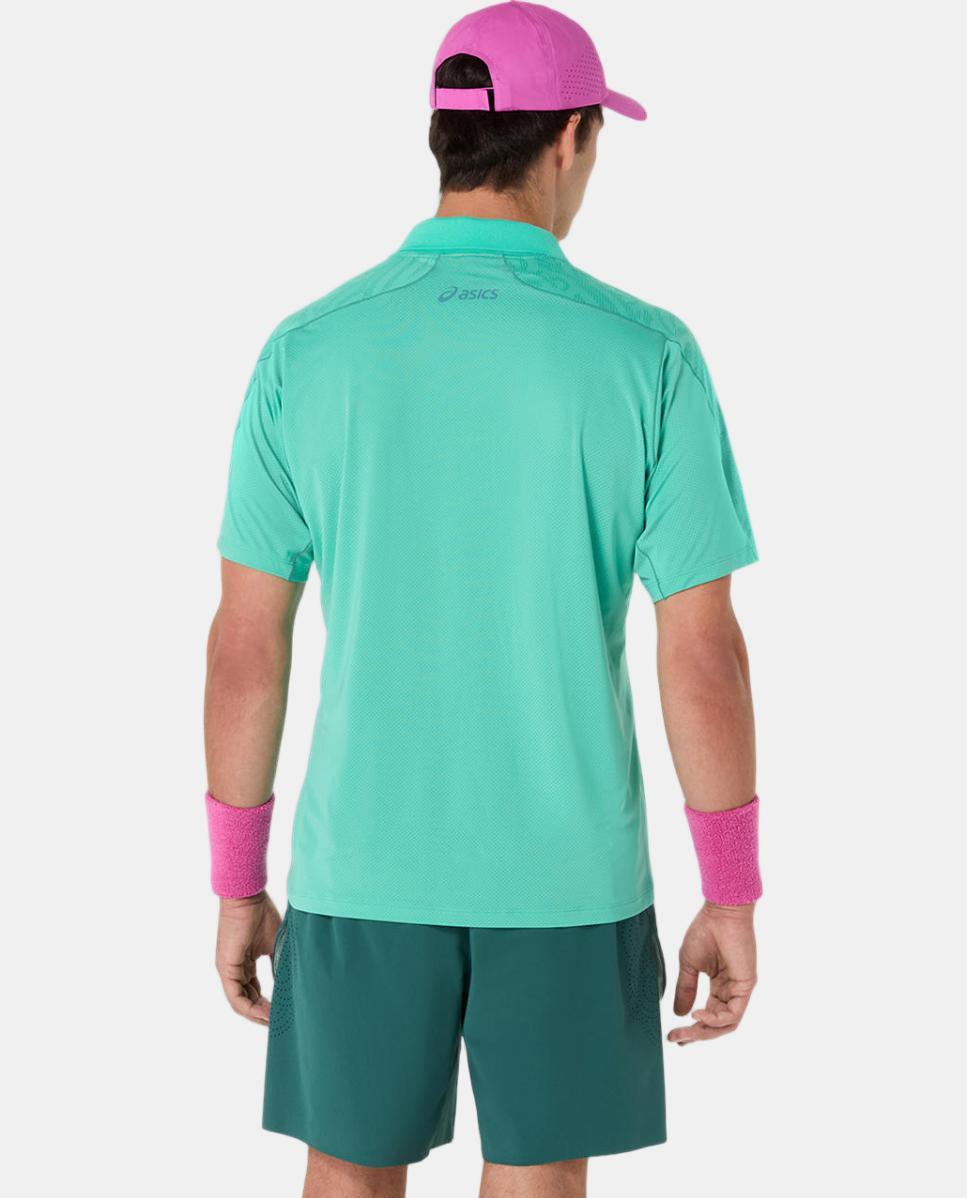 T-shirt de Ténis de Homem Match Jacquard Polo SS Top Verde-menta-2