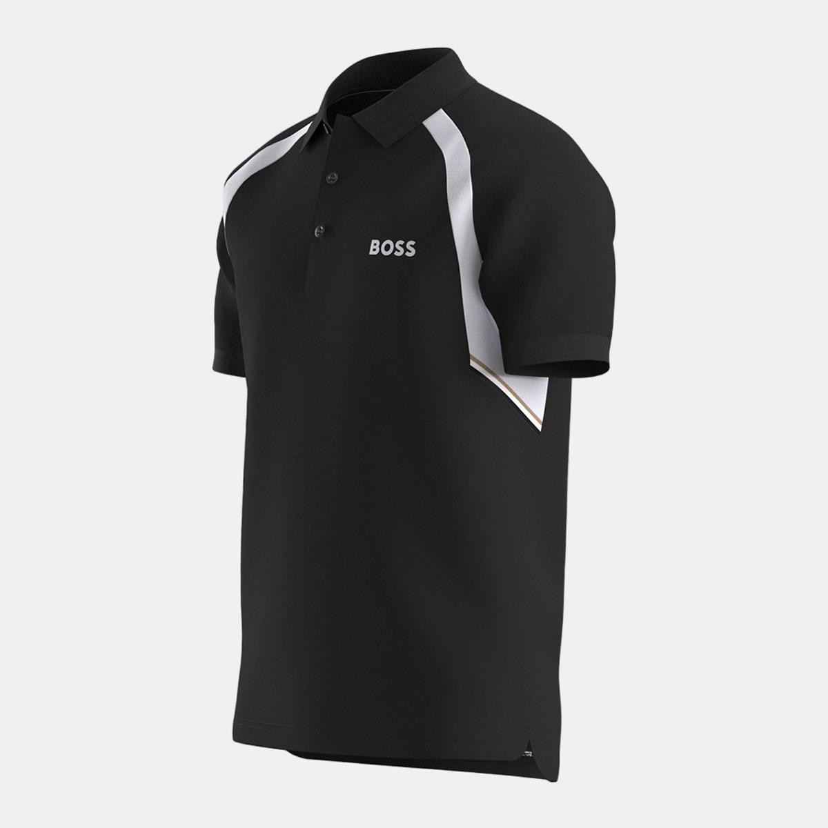 Polo de Manga Curta de Homem para Jogar Ténis Preto-3