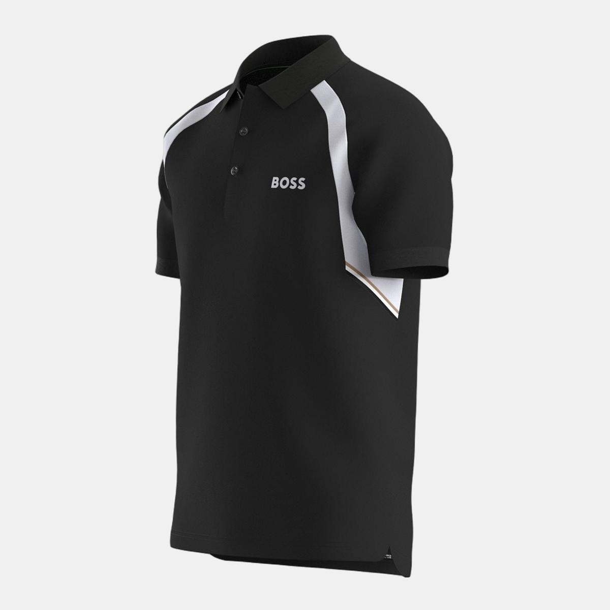 Polo de Manga Curta de Homem para Jogar Ténis Preto-4