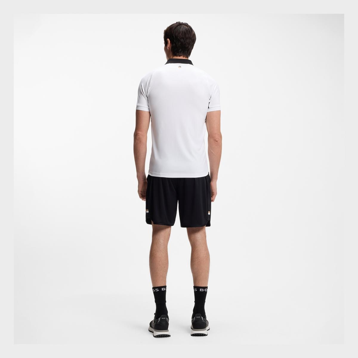 Polo de Manga Curta de Homem para Jogar Ténis Branco-3
