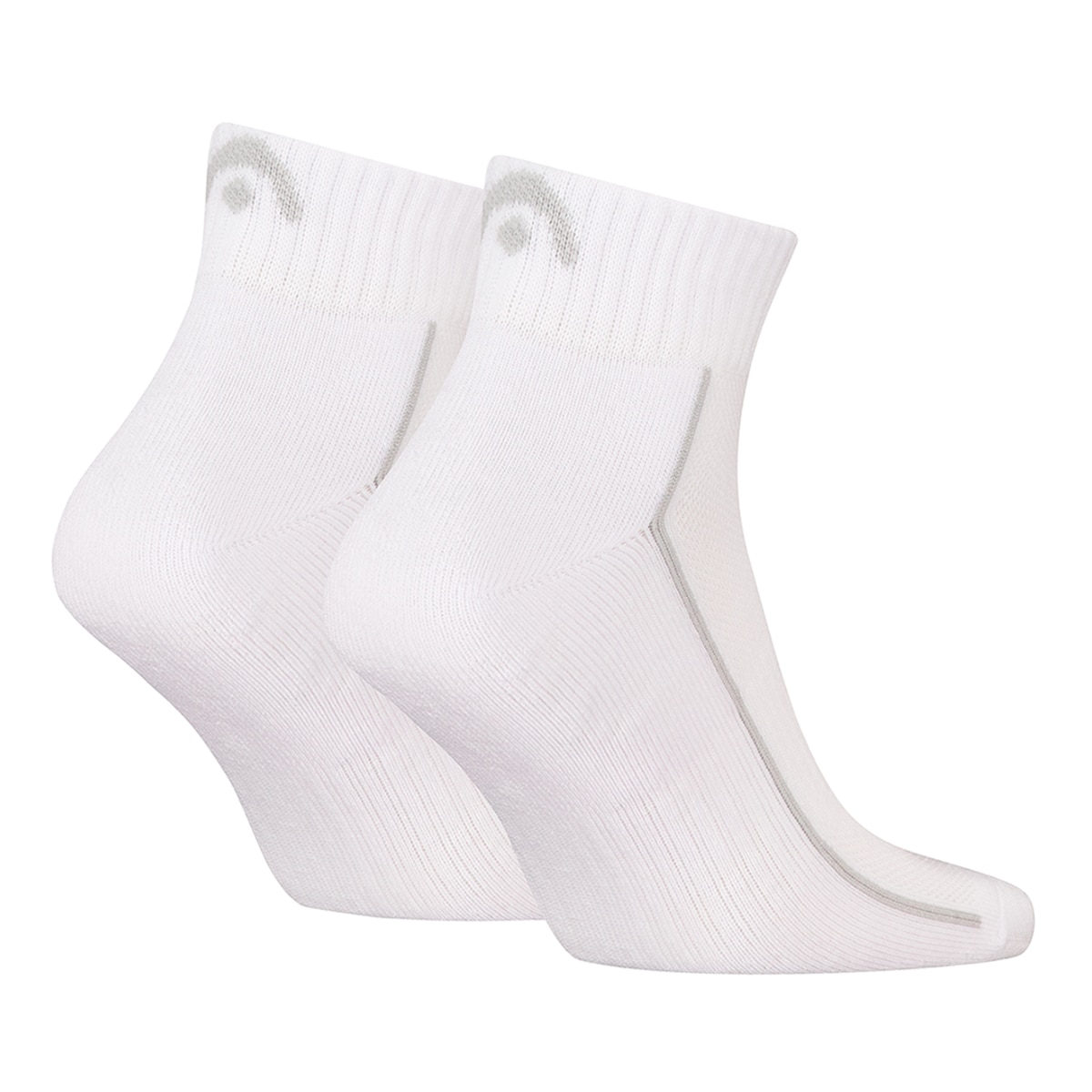 Calcetines 2P Performance Quarter Head - Blanco / Gris Blanco / Gris-2