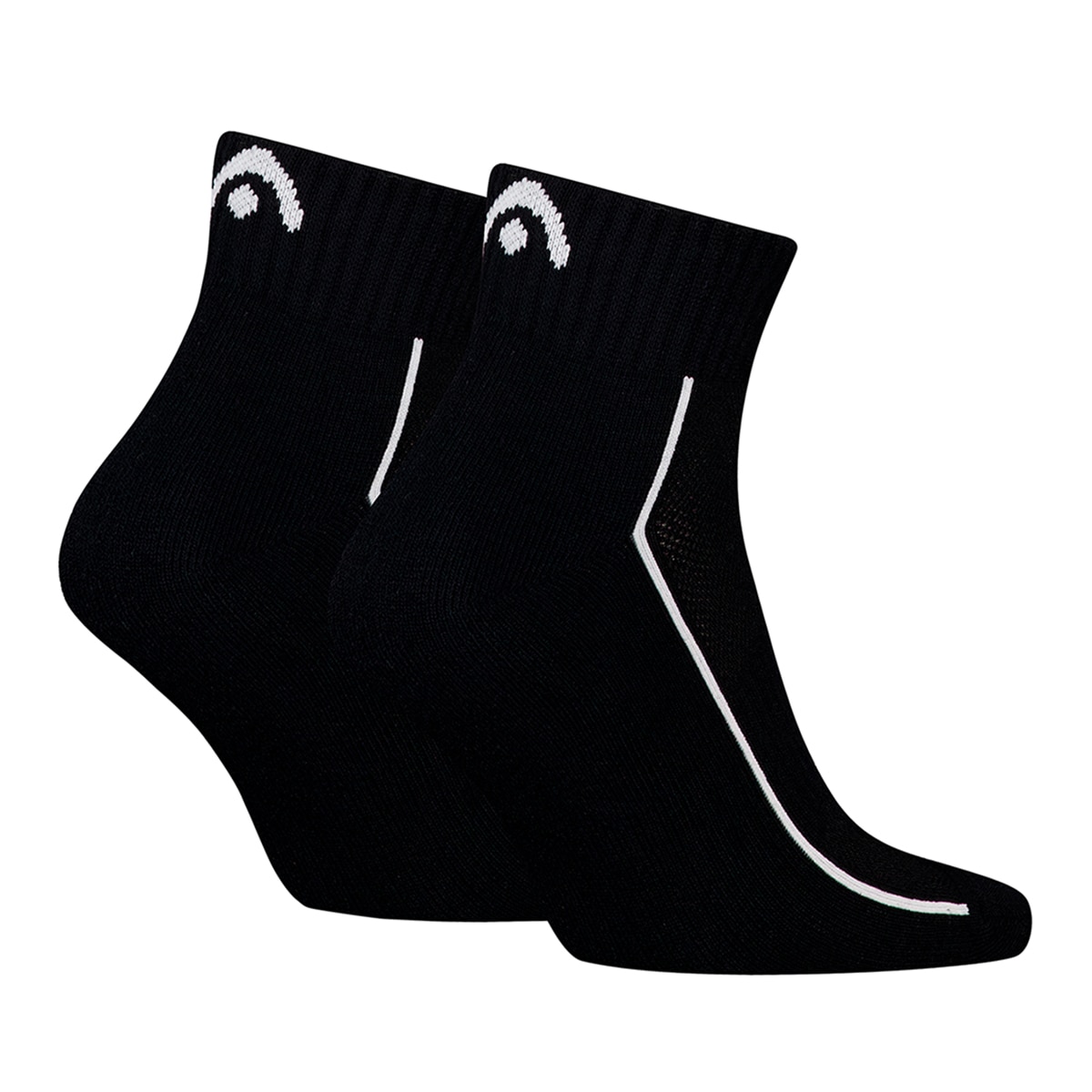 Calcetines 2P Performance Quarter Head - Negro / Blanco Negro / Blanco-2