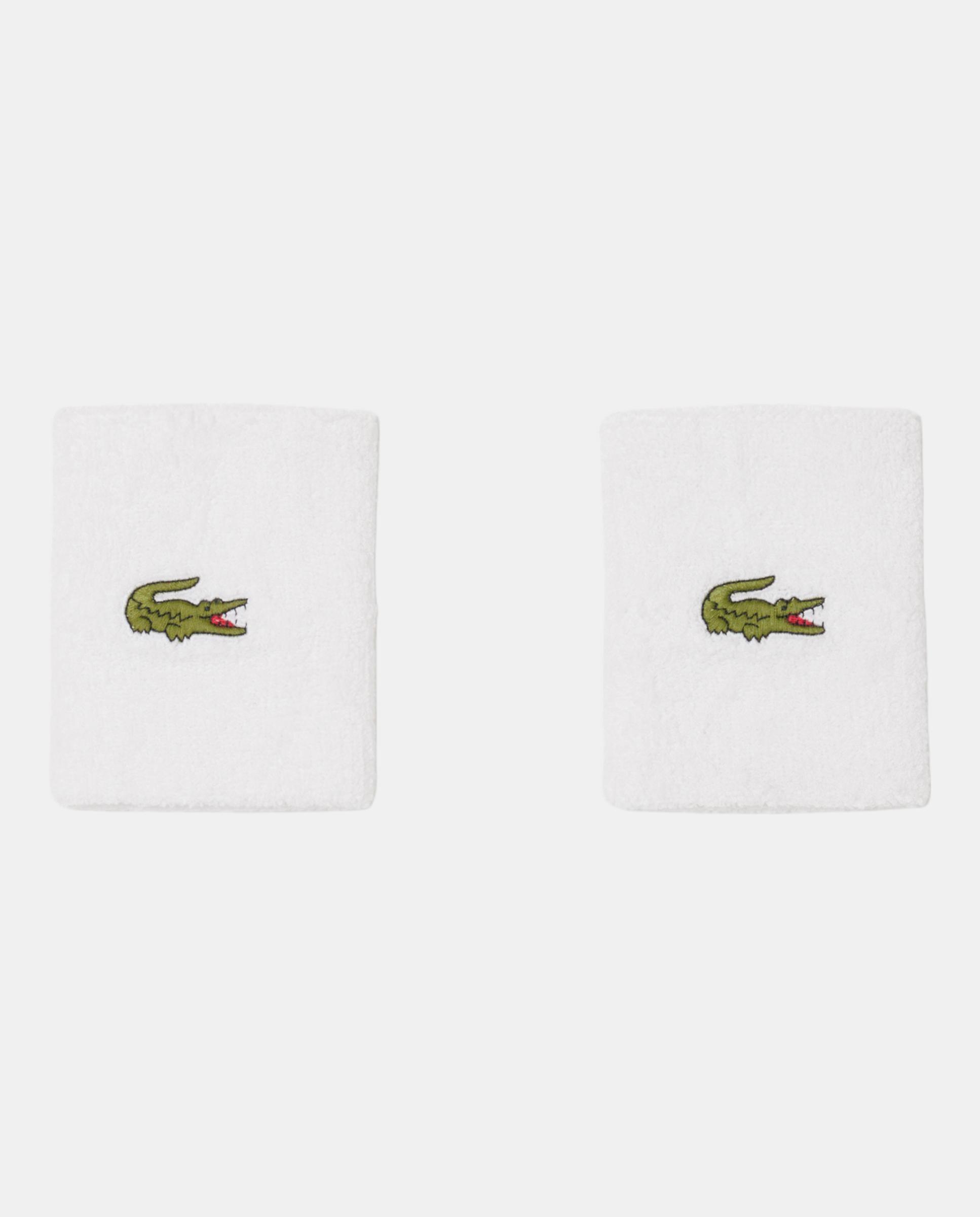 Lacoste - Muñequeras deportivas de punto elástico en azul.