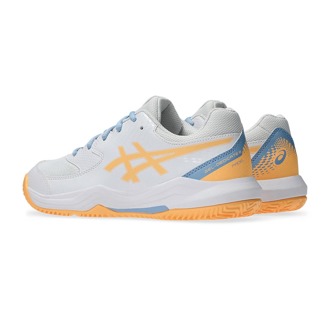 Sapatilhas Infantis de Padel Gel-Dedicate 8 Padel GS Branco / Laranja-5