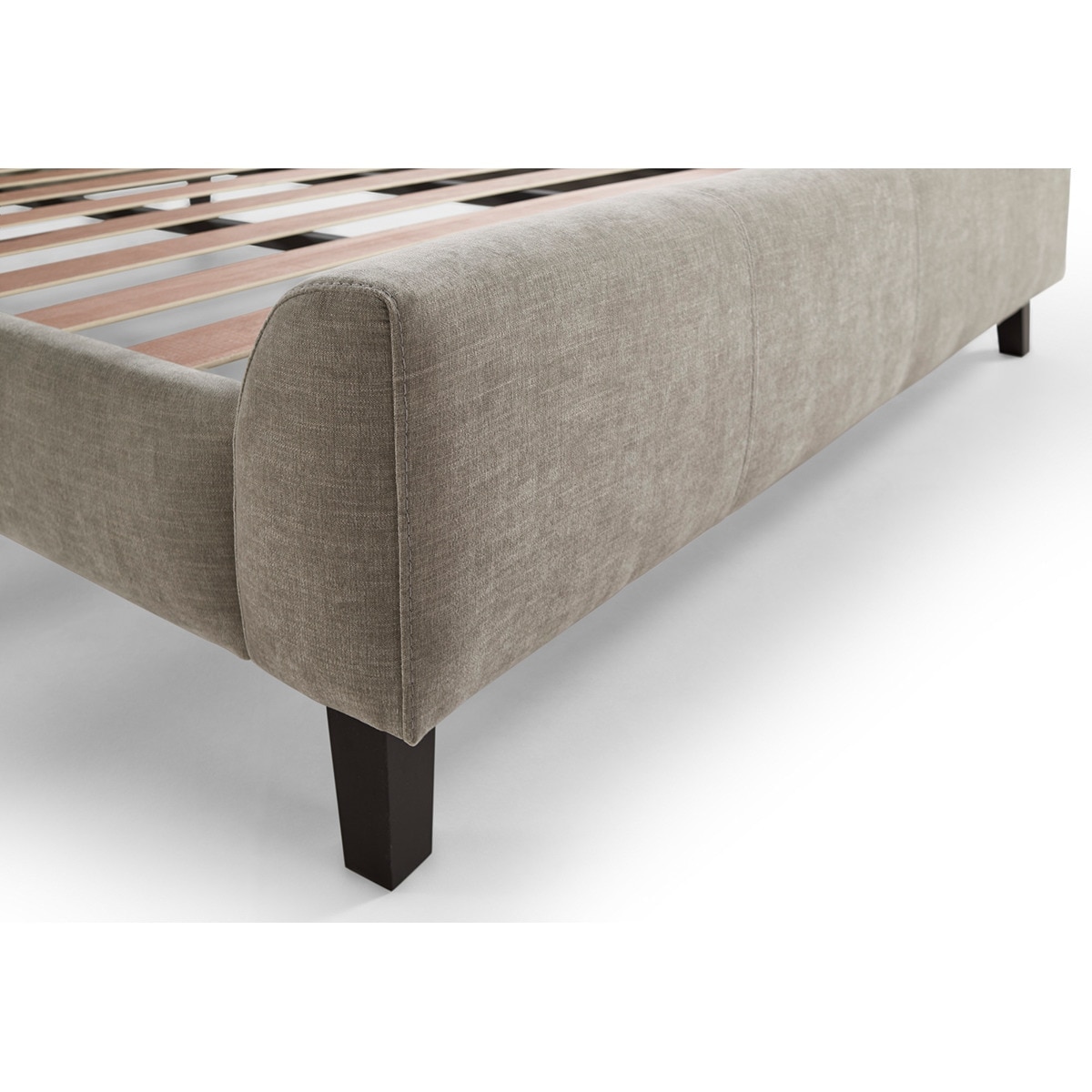 Cama de Casal Estofada New Bari Cinzento-claro-3