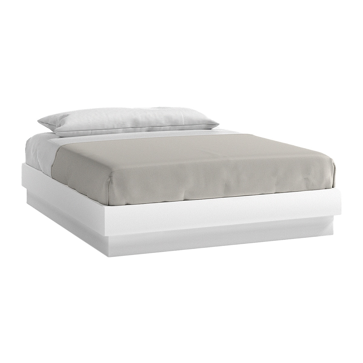 Imagen 1 de Estructura para cama doble con arcón y pie decorativo Alan El Corte Inglés - Blanco polar Blanco polar