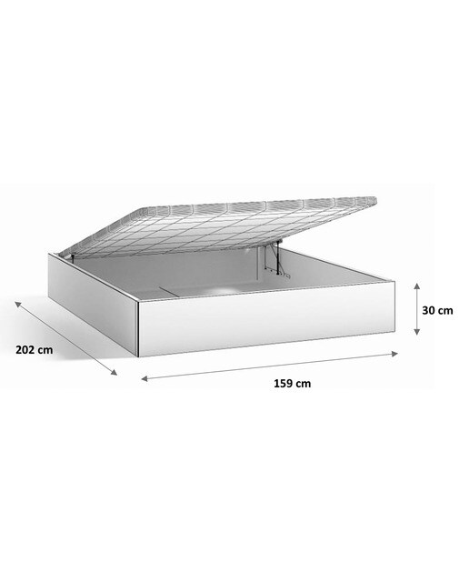 Estructura para cama doble con arcón Alan El Corte Inglés - Nogal Nogal-3