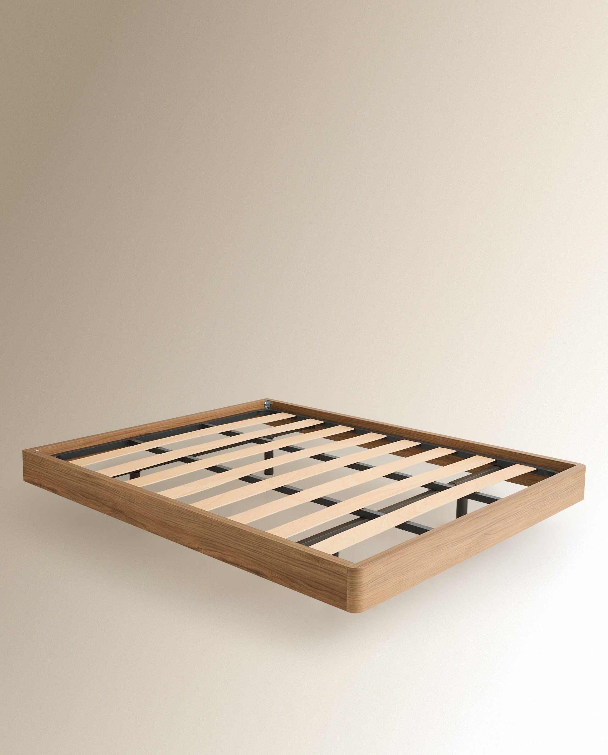 Estructura para cama doble volada Alan El Corte Inglés - Nogal Cama 135 cm Nogal-4