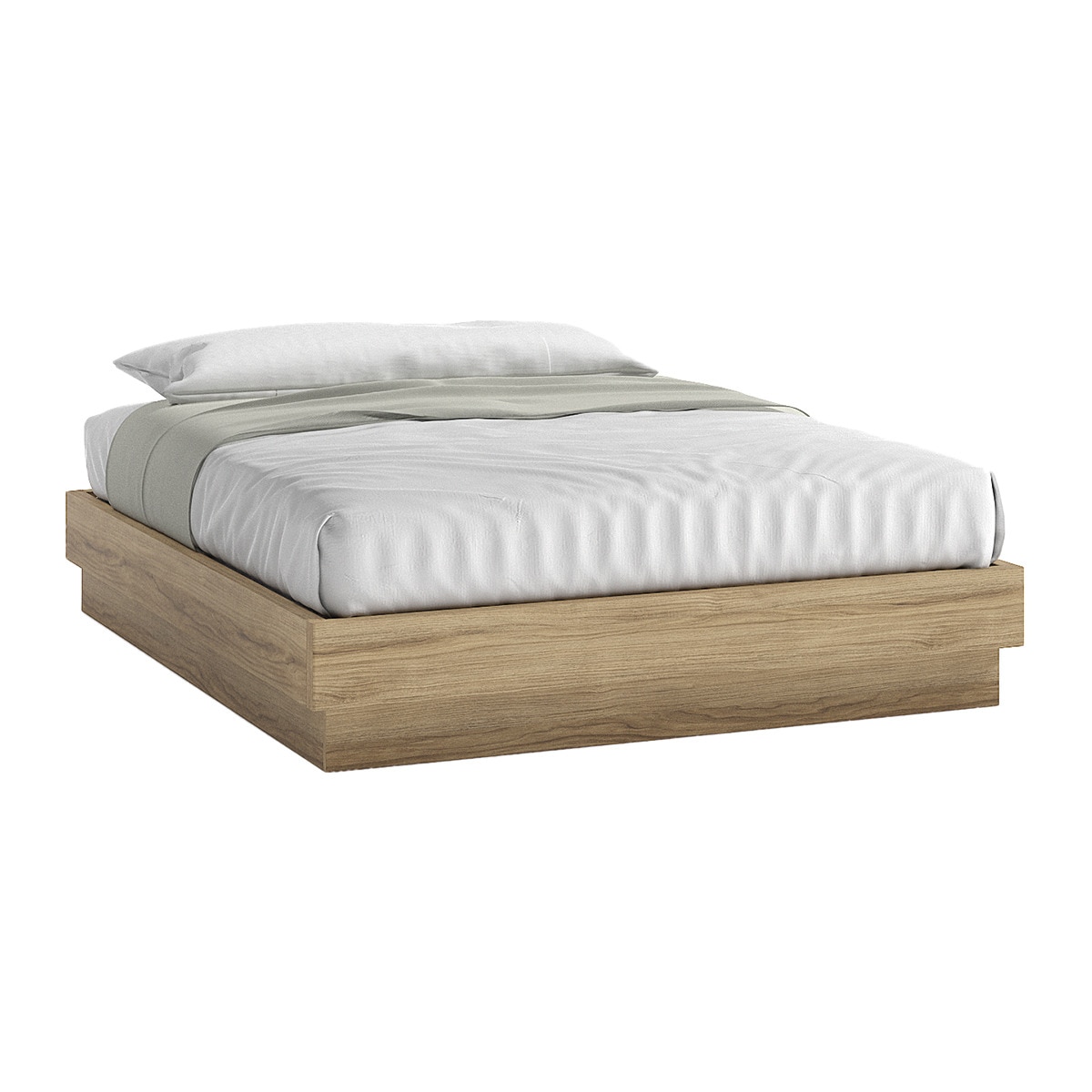 Imagen 1 de Estructura para cama doble con arcón y pie decorativo Alan El Corte Inglés - Nogal Nogal