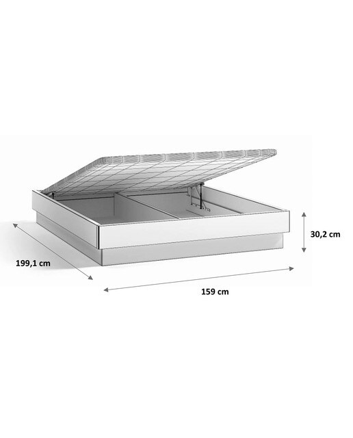 Imagen 3 de Estructura para cama doble con arcón y pie decorativo Alan El Corte Inglés - Nogal Nogal