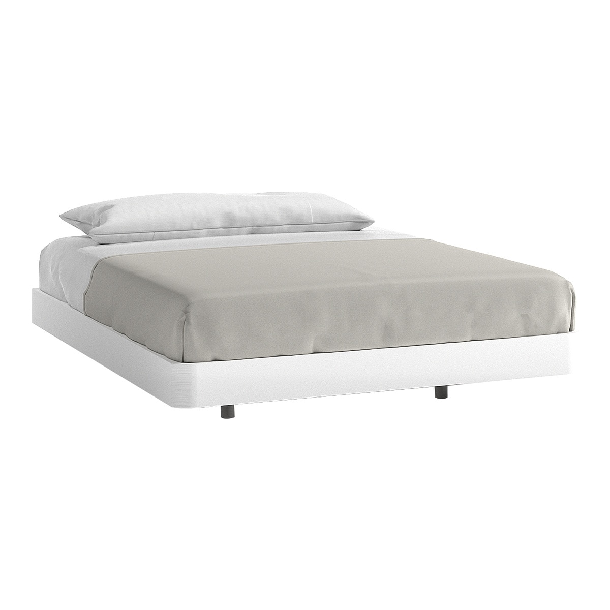 Estructura para cama doble volada Alan El Corte Inglés - Blanco polar Cama 135 cm Blanco polar-1