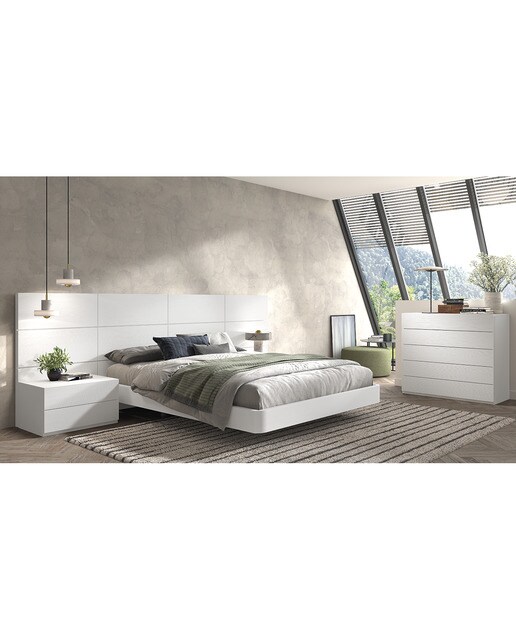 Estructura para cama doble volada Alan El Corte Inglés - Blanco polar Cama 135 cm Blanco polar-3