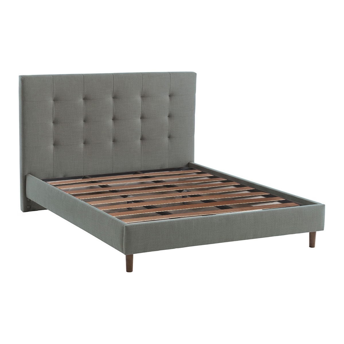 Cama doble tapizada con somier Balmoral El Corte Inglés - Gris Cama 150 x 190 cm Gris-1