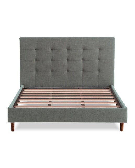Cama doble tapizada con somier Balmoral El Corte Inglés - Gris Cama 150 x 190 cm Gris-2
