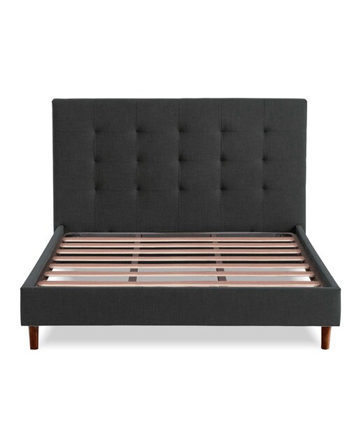 Cama doble tapizada con somier Balmoral El Corte Inglés - Bérgamo / Antracita Cama 150 x 190 cm Bérgamo / Antracita-2