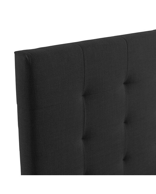 Cama doble tapizada con somier Balmoral El Corte Inglés - Bérgamo / Antracita Cama 150 x 190 cm Bérgamo / Antracita-3