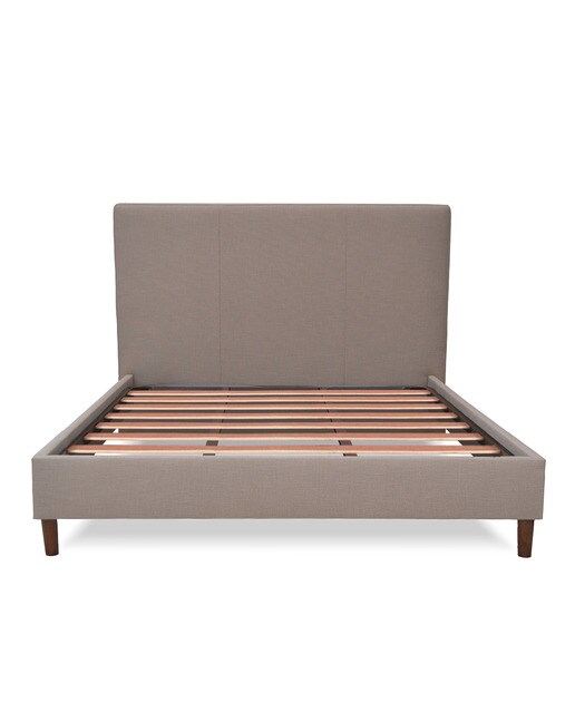 Cama de Casal Estofada com Sommier Turim Bege-2