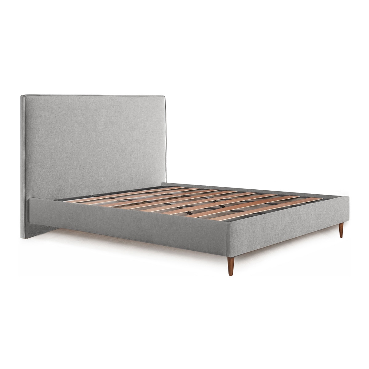 Cama de Casal Estofada Shiraz Bérgamo/Cinzento-1