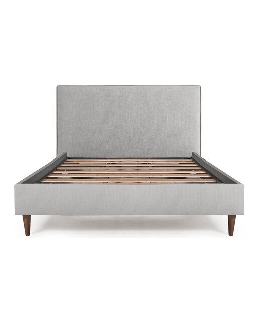 Cama de Casal Estofada Shiraz Bérgamo/Cinzento-2