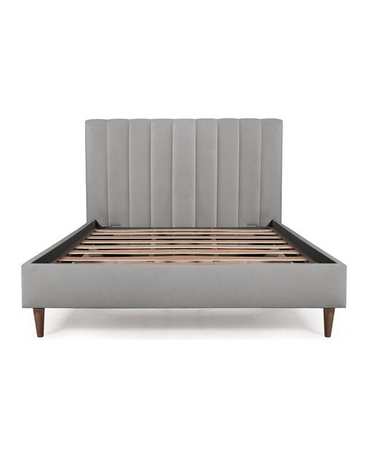 Cama de Casal Estofada com Sommier Montana Atlas/Cinzento-2