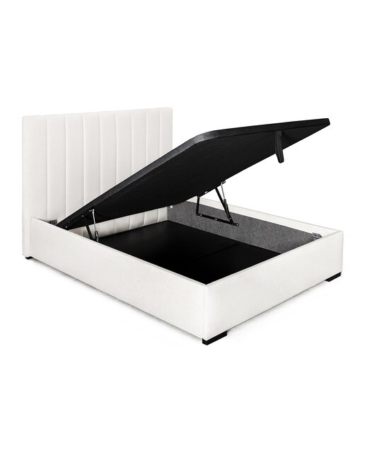 Imagen 3 de Cama doble tapizada con arcón abatible Montana El Corte Inglés - Atlas / Crudo Cama 150 x 190 cm Atlas / Crudo