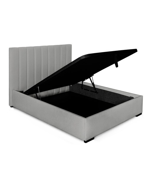 Imagen 3 de Cama doble tapizada con arcón abatible Montana El Corte Inglés - Atlas / Gris Cama 150 x 190 cm Atlas / Gris