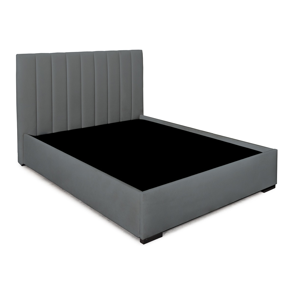 Imagen 1 de Cama doble tapizada con arcón abatible Montana El Corte Inglés - Atlas / Gris oscuro Cama 150 x 190 cm Atlas / Gris oscuro