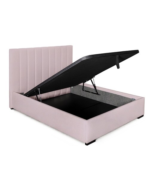 Imagen 3 de Cama doble tapizada con arcón abatible Montana El Corte Inglés - Atlas / Rosa claro Cama 150 x 190 cm Atlas / Rosa claro