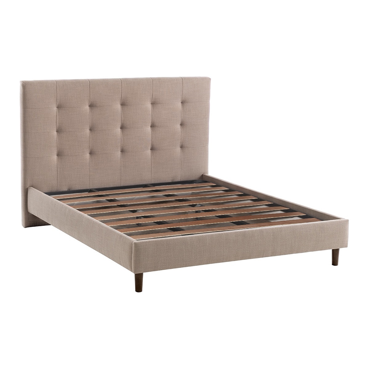 Cama de Casal Estofada com Sommier Balmoral Bérgamo/Bege-1