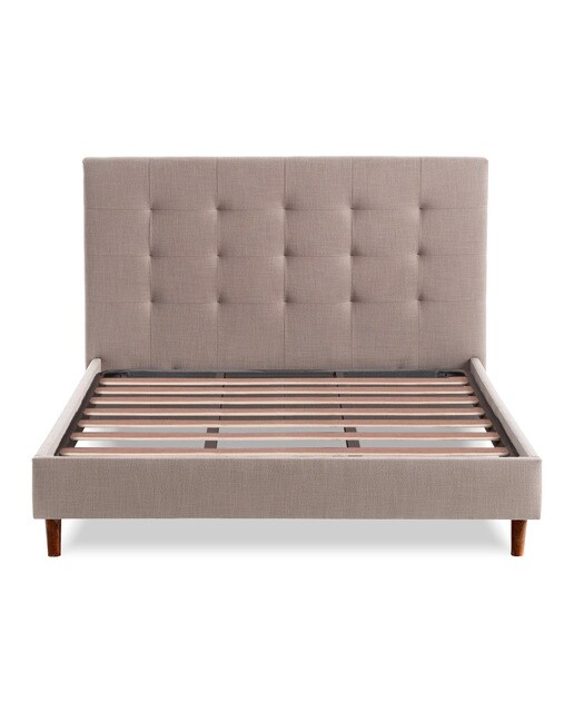 Cama de Casal Estofada com Sommier Balmoral Bérgamo/Bege-2