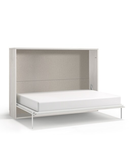 Cama de Casal Rebatível Horizontal Noel Pedra - Giz-2