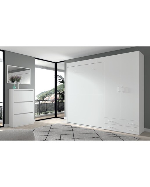 Imagen 3 de Cama doble abatible vertical Noel El Corte Inglés - Blanco Cama 135 cm Blanco