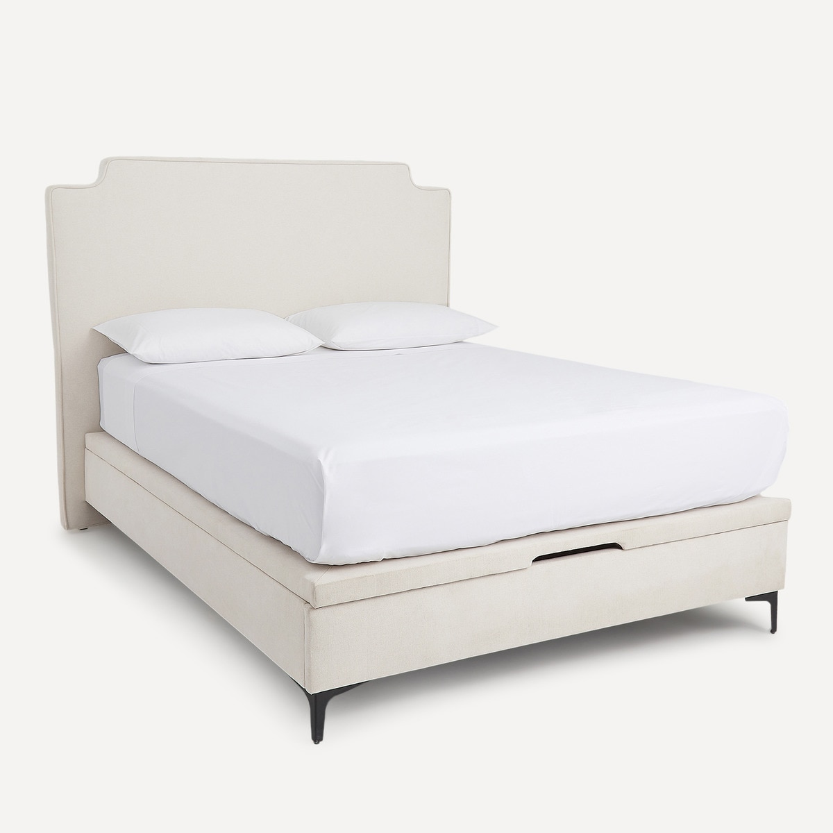 Imagem 0 de Cama de Casal Estofada com Baú Rebatível Byron