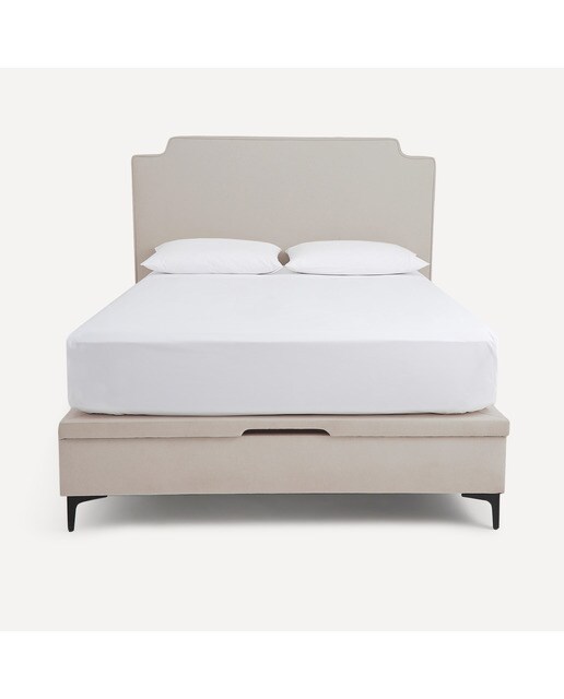 Cama doble tapizada con arcón abatible Byron El Corte Inglés - Aruba / Tierra 165 x 200 cm Aruba / Tierra-3