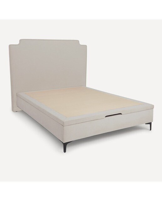 Cama doble tapizada con arcón abatible Byron El Corte Inglés - Aruba / Tierra 165 x 200 cm Aruba / Tierra-4