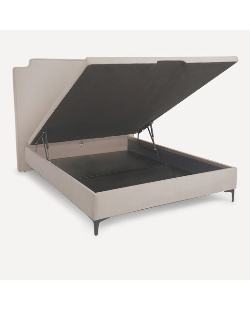 Cama doble tapizada con arcón abatible Byron El Corte Inglés - Aruba / Tierra 165 x 200 cm Aruba / Tierra-5
