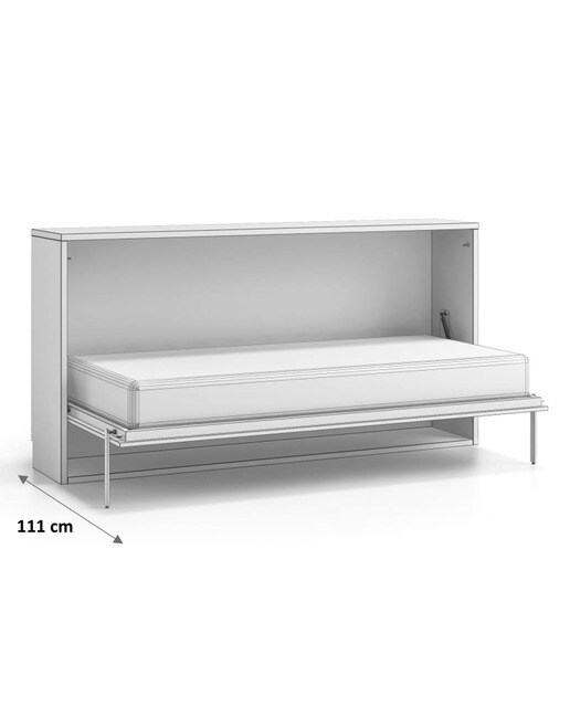 Cama Individual Rebatível Horizontal Noel Pedra - Giz-4