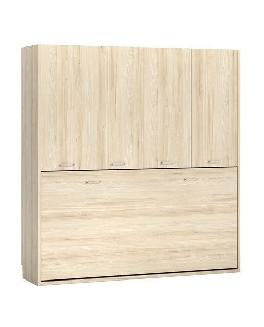 Imagen 2 de Cama individual abatible horizontal con armario Noel El Corte Inglés - Abedul - Ámbar Abedul - Ámbar