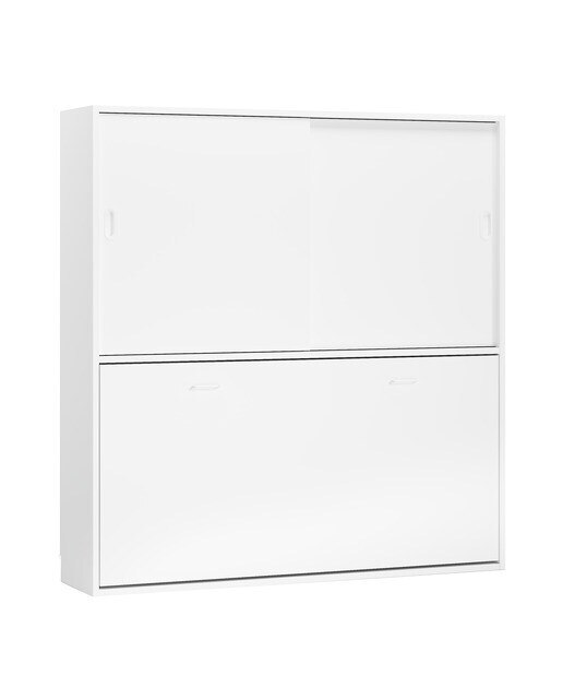 Imagen 3 de Cama individual abatible horizontal con armario de puertas correderas Noel El Corte Inglés - Blanco Blanco
