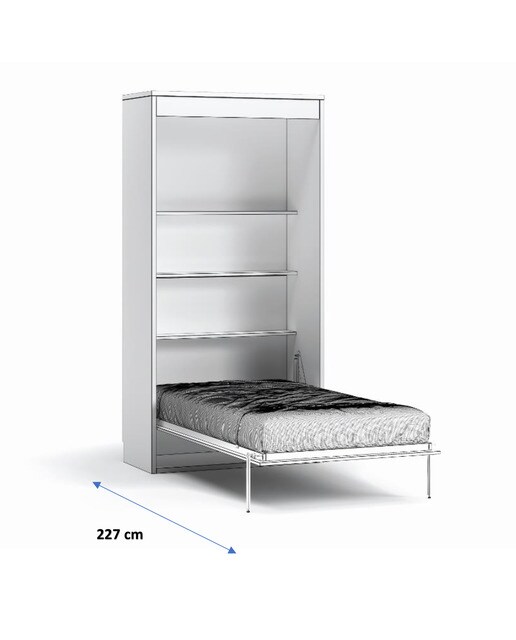 Cama Individual Rebatível Vertical Noel Pedra - Giz-3