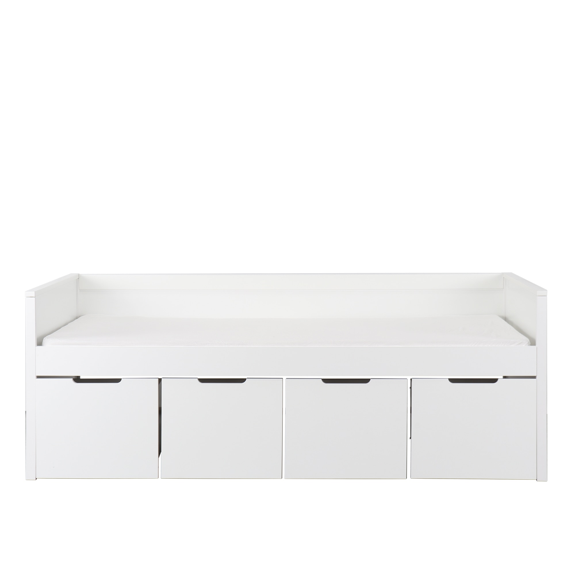Cama com 4 Gavetas Leonard Branco-2