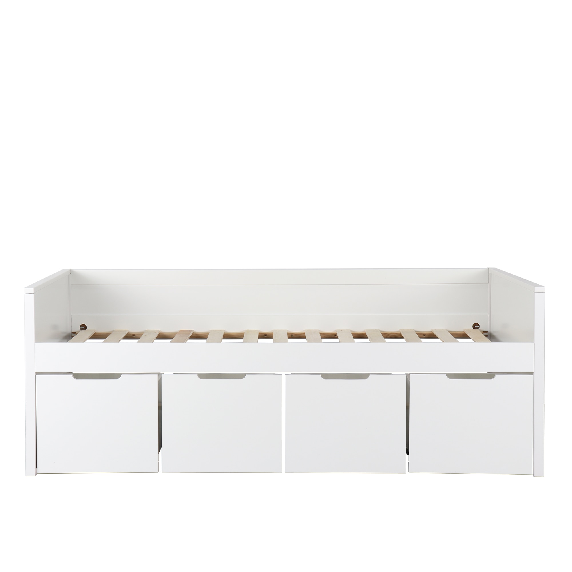 Cama com 4 Gavetas Leonard Branco-3