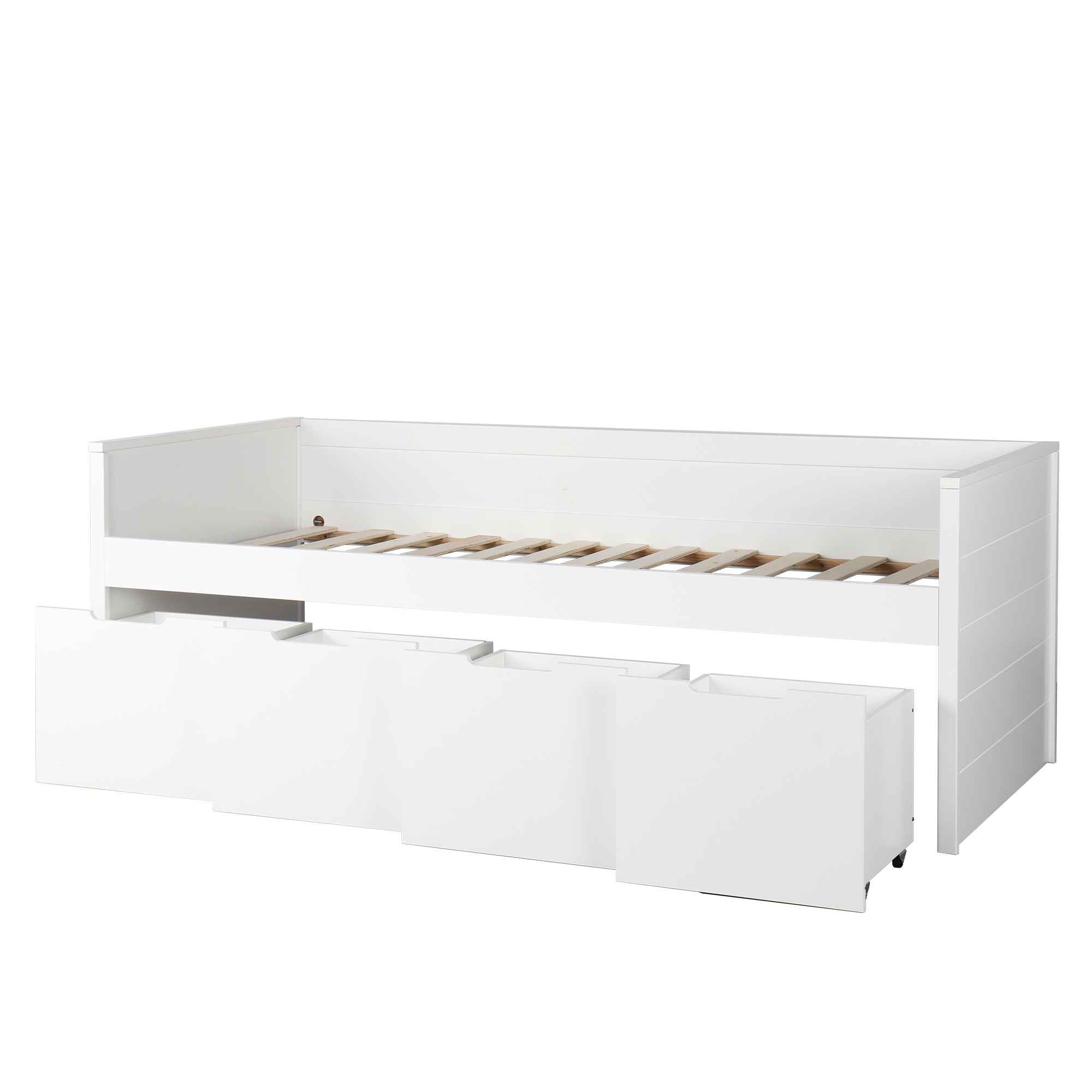 Cama com 4 Gavetas Leonard Branco-4