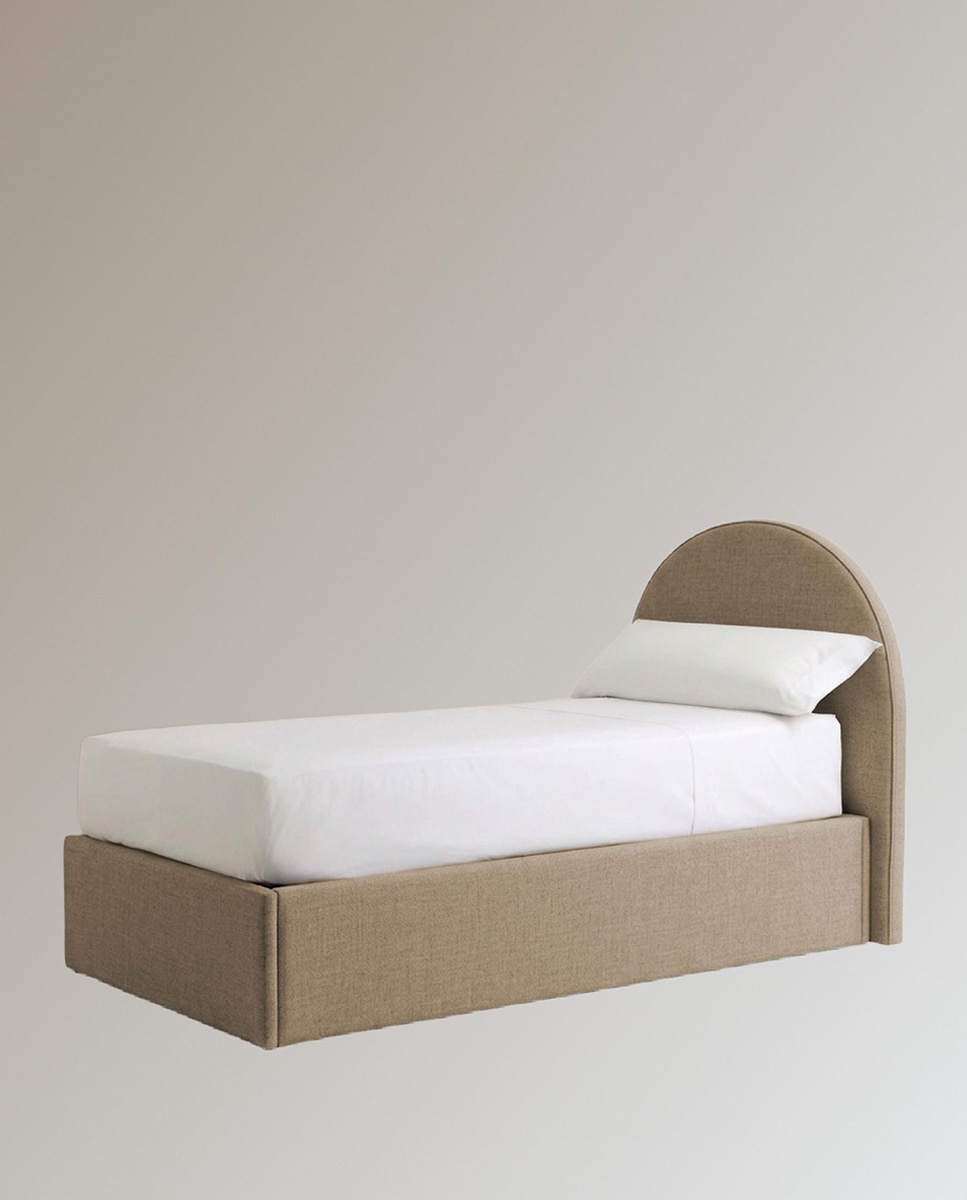 Imagem 0 de Cama Individual Estofada com Armazenamento Gala