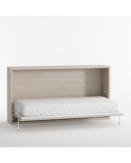 Quarto juvenil com cama rebatível horizontal cor de areia/branco Mio 2