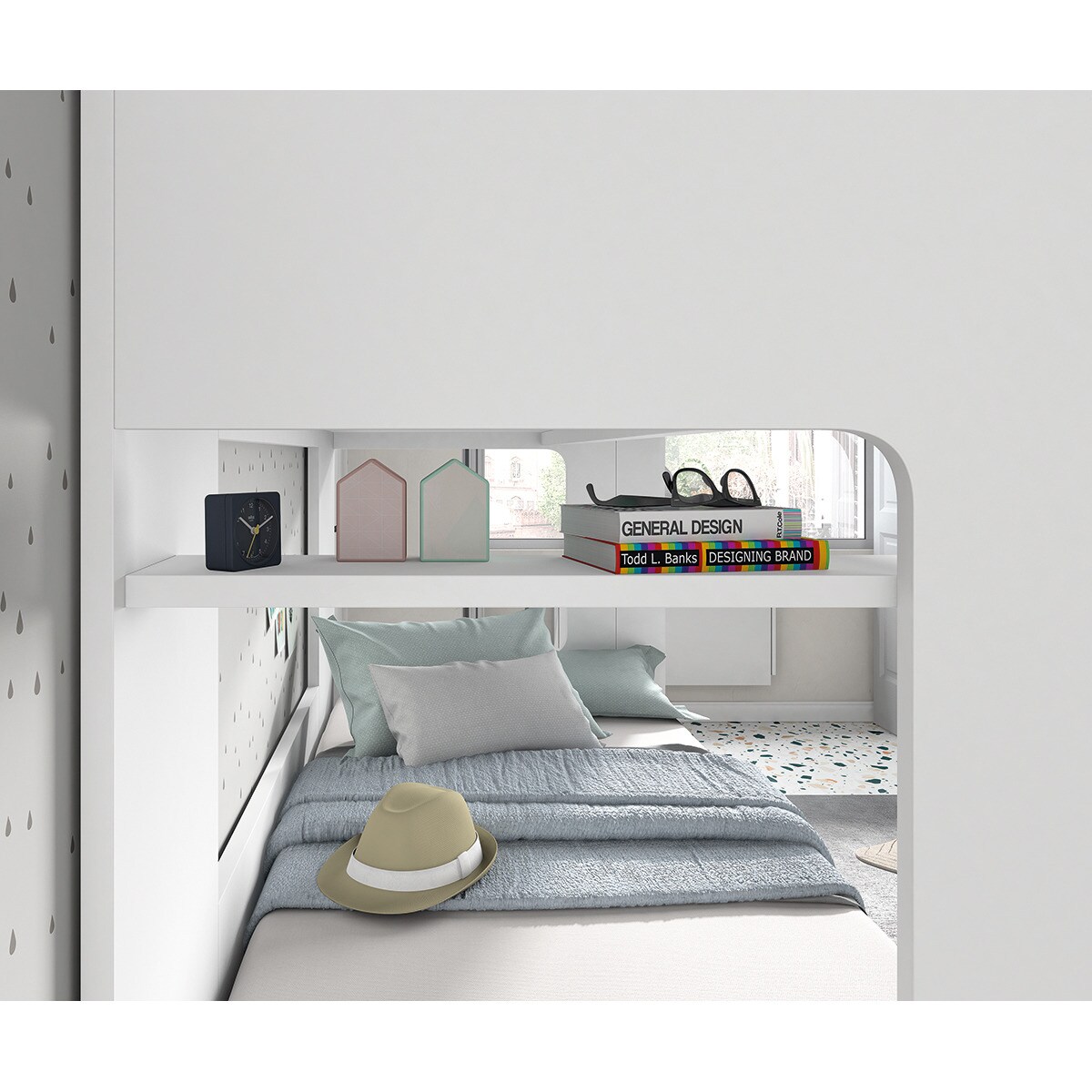 Beliche com Cama com Gavetão New Planet Branco-4