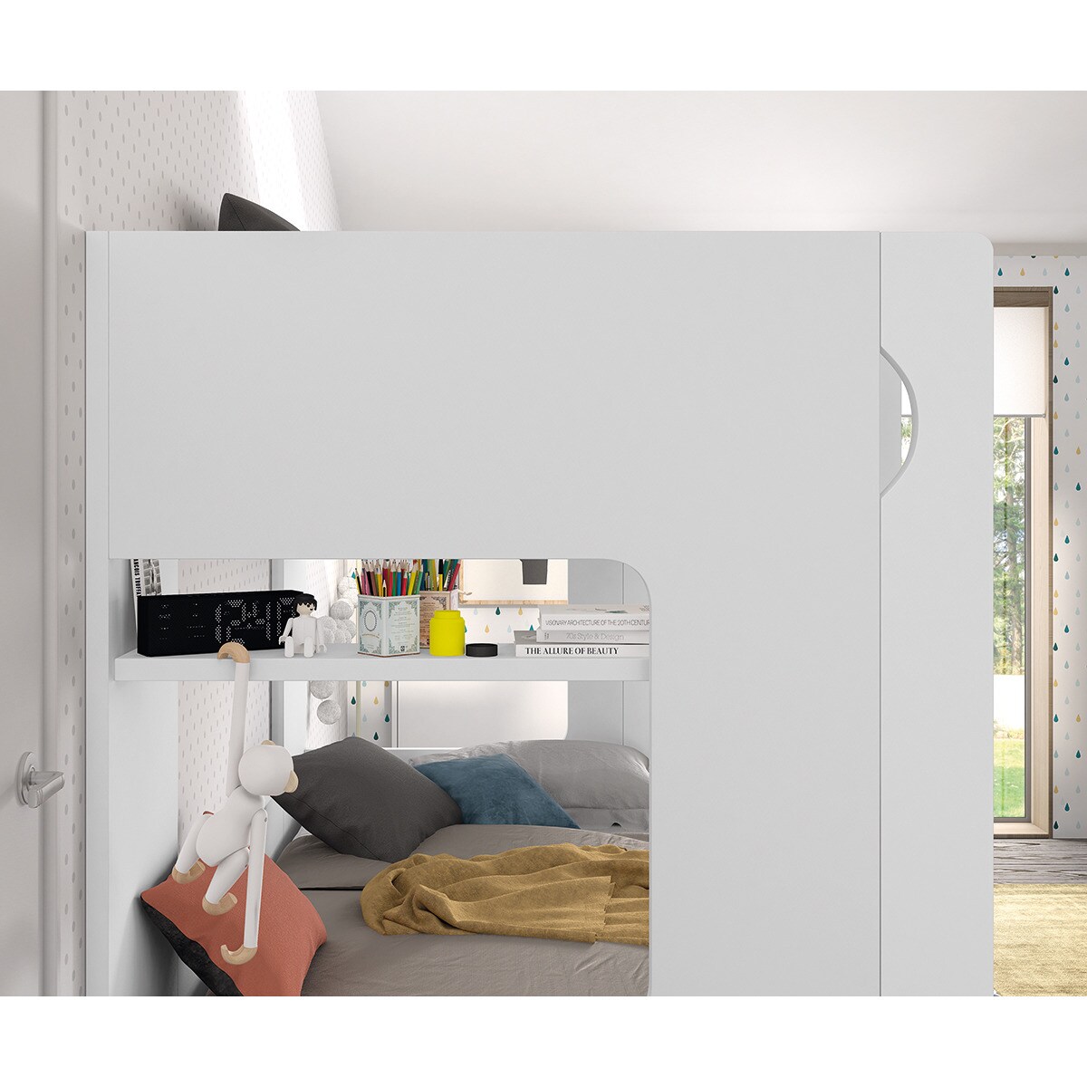 Beliche com Cama com Gavetão New Planet Branco-5