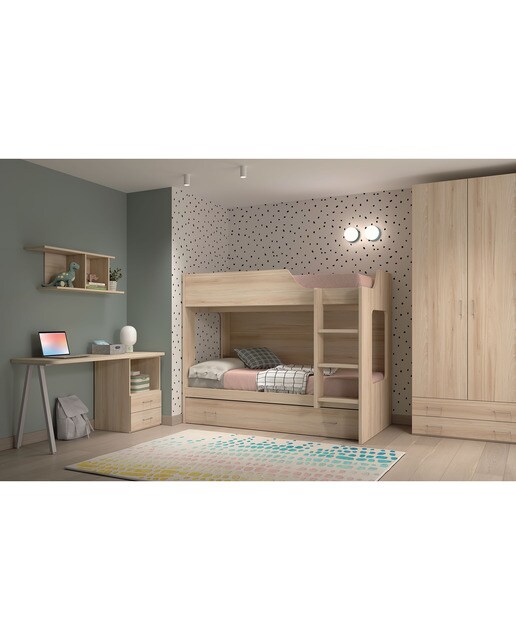 Litera derecha con cama nido Noel El Corte Inglés - Abedul - Ámbar Abedul - Ámbar-2