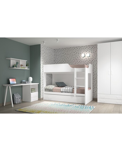 Litera derecha con cama nido Noel El Corte Inglés - Blanco Blanco-2